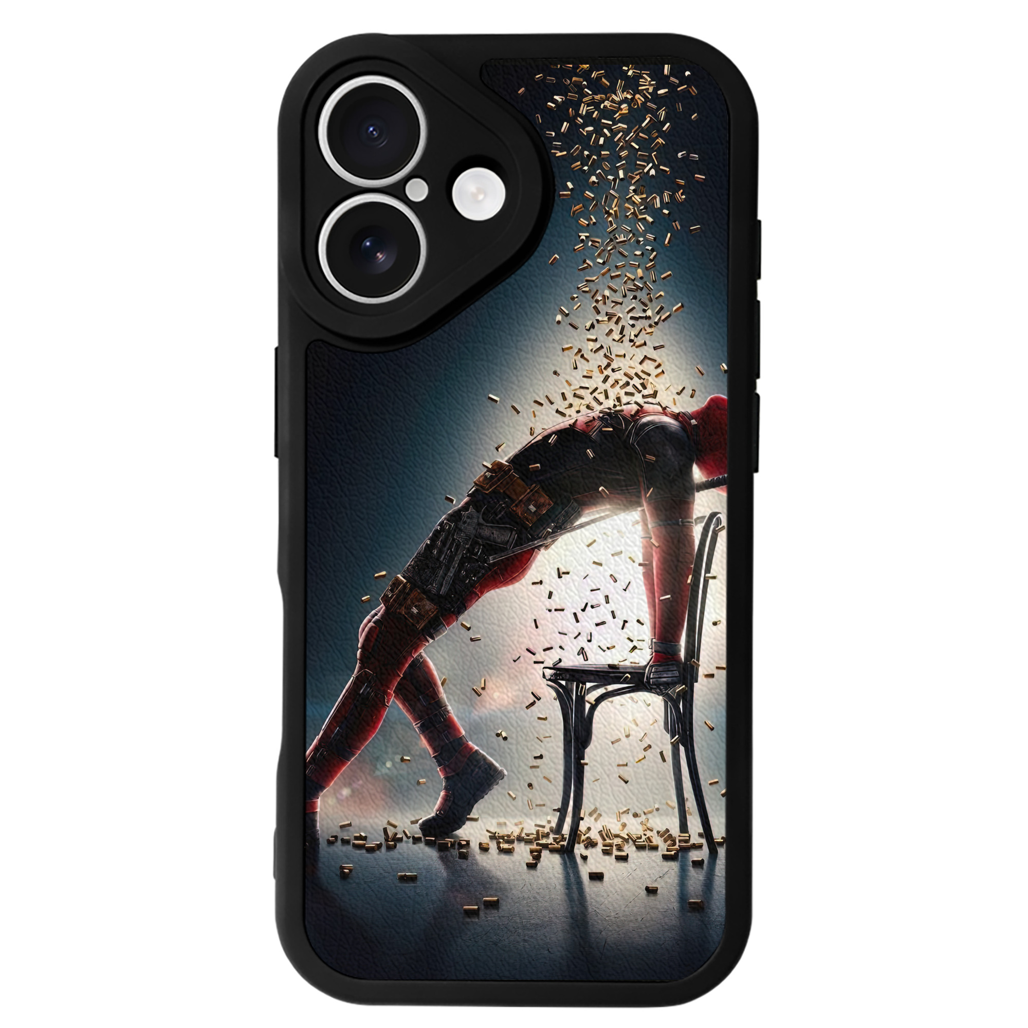 （画像用） Deadpool デッドプール 【iPhone 16シリーズ対応】シリコンスマホケース（レザー調） 材質：シリコン